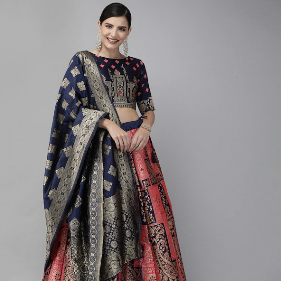 http://43.204.190.18/products/pink-navy-blue-woven-design-semi-stitched-lehenga-unstitched-blouse-with-dupatta